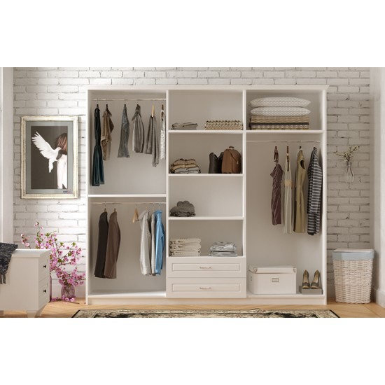 Rabi Mobilya Diva Country 6 Kapak 2 Çekmeceli Gardırop Fiyatı