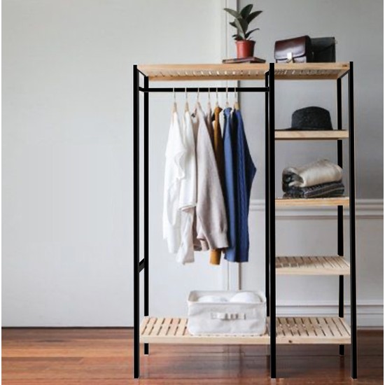 Brady Mobilya Algedi 170X100X35 Siyah Metal ve Doğal Ahşap Fiyatı