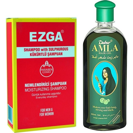 Ezga Egza-S Kükürtlü Şampuan 300 ml + Dabur Amla Saç Bakım Yağı 200 ml
