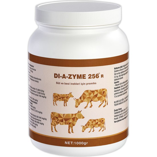 Tarimsan Diazyme 256 Ruminant Süt ve Besi İnekleri İçin Premiks 1 kg