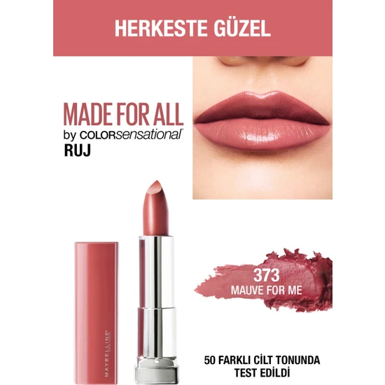Maybelline New York Color Sensational Made For All Ruj - 373 Mauve For Me (Gül Kurusu-Nude)