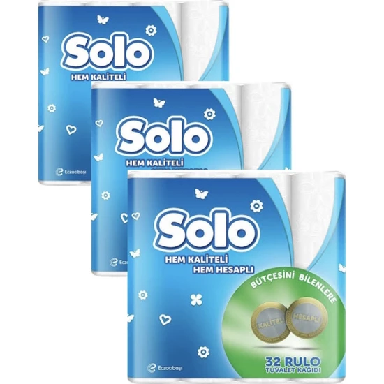 Solo Tuvalet Kağıdı Akıllı Seçim 32'li 3 Paket