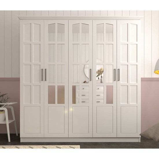 Rabi Mobilya Asya 5 Kapaklı Gardırop Fiyatı Taksit Seçenekleri