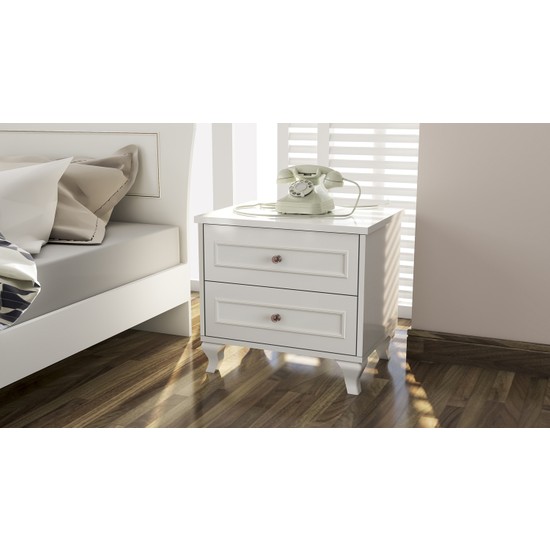 Rabi Mobilya White Country Komodin Fiyatı Taksit Seçenekleri