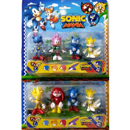 Hepsilazım Sonic Figürleri 8 Figürlü Sonic Mania Oyuncak Seti