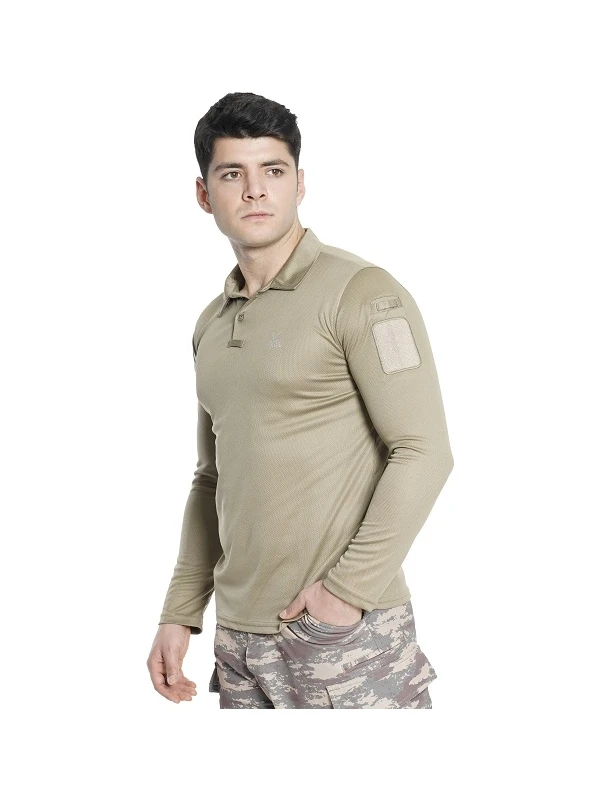 Vogel Tactical Polo Yaka Taktik Tişört Bej