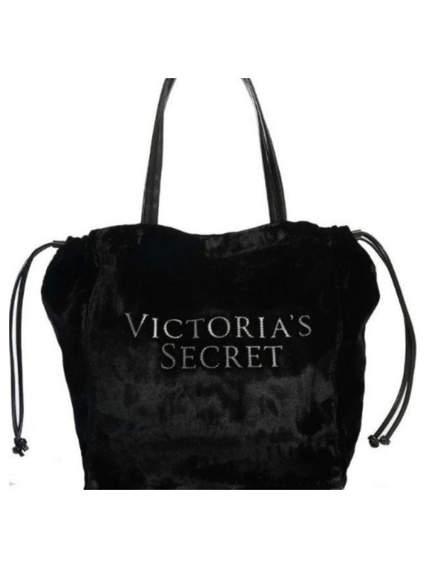 Victoria's Secret Luxe Kadife Seyehat Çantası Velvet Tote Black