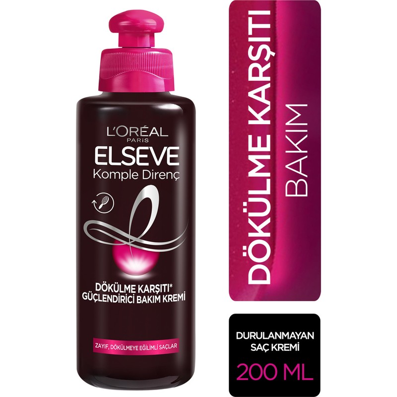 L'Oréal Paris Elseve Komple Direnç Arginine, Biotin ve B5 İçeren Güçlendirici Saç Kremi Normal Saçlar 200 ml