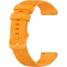 Case Street Casestreet Garmin Vivoactive 4s 18MM Kordon Benekli Kancalı Silikon Turuncu