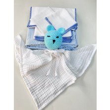 Mayu Baby Collection Müslin Bebek Battaniyesi ve Amigurami Uyku Arkadaşlı Bebek Hediyesi