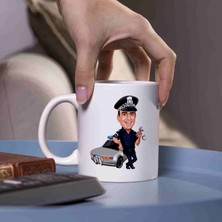 Hediye Moda Polislere Özel Karikatürlü Kupa Bardak