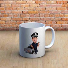 Hediye Moda Polislere Özel Karikatürlü Kupa Bardak