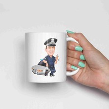Hediye Moda Polislere Özel Karikatürlü Kupa Bardak