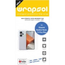 Wrapsol Xiaomi Redmi Note 13 Pro Plus Ön, Arka ve Yan 360 Derece Tam Kaplama Poliüretan Film