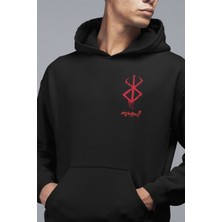 Populus Anime Berserk Logo Ön - Arka Baskılı Kapşonlu Sweatshirt