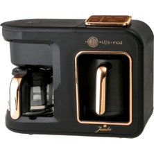 Jumbo Hatır Plus Mod 5 In 1 Black Copper Çay ve Kahve Makinesi