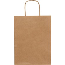 18x8x23-50 Adet Burgu Saplı Kraft Çanta