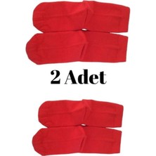 Dore Berg - 2'li Kırmızı Yılbaşı Hediyelik Çorap