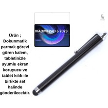 Wowacs Xiaomi Mi Pad 6 11 Inç Uyumlu Uyku Modlu Smart Tablet Kılıfı Ekran Koruyucu ve Kalem Seti Siyah