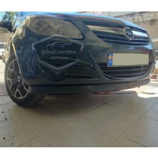 ŞüsCarOto Aksesuar Opel Corsa D 2006-2014 Uyumlu Üniversal Astra H Lip Esnek Ön Lip 2 Parça Tampon Altı Dil Karlık Ön Ek