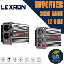 Lexron / Carspa - Modifiye Sinus Inverter - 2000 Watt 12 Volt - 2 Kw 12v