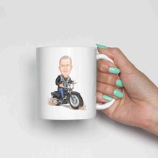 Hediye Moda Motorcu Erkeklere Özel Karikatürlü Kupa Bardak