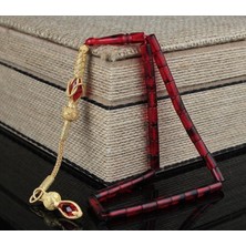 Takı925 Kesme Model Kazaz Püsküllü Ateş Kehribar Tesbih