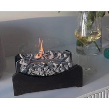 Wooden Atelier Black Fire-Masaüstü Bioethanol Şömine-Masa Üstü Şömine-Bioethanol Şömine-Şömine