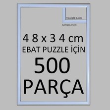 Sar Puzzle Sar Plus Balıksırtı Puzzle Çerçevesi 500 Parça Için Ebat 48CMX34CM Beyaz