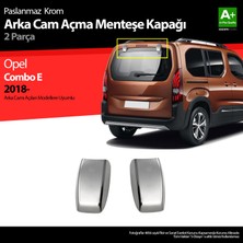 S-Dizayn Peugeot Rifter Krom Arka Cam Açma Menteşe Kapağı 2 Prç 2019 Üzeri A+ Kalite