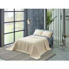 Doqu Home Arya Çift King Size Yatak Örtüsü - Krem