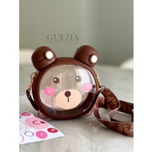 Guezia Ayıcık Bear Matara | 750 ml Askılı Ayıcık Matara Kahverengi