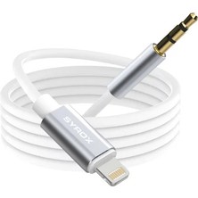 Syrox DT24L-J Lightning Aux Dönüştürücü - DT24L-J Lightning To Jack 3.5 mm Kulaklık Dönüştürücü Tüm Ios Telefonlar Ile Uyumlu Aux Dönüştürücü