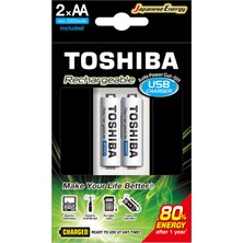 Toshıba USB Şarj Cihazı+2 AD.2000MAH Kalem Pil