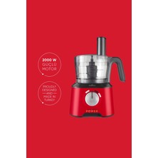 Karaca Mastermaid Power Multifunctional 10 In 1 Imperial Red Mutfak Robotu, Blender Seti 2000W