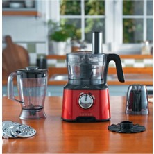 Karaca Mastermaid Power Multifunctional 10 In 1 Imperial Red Mutfak Robotu, Blender Seti 2000W