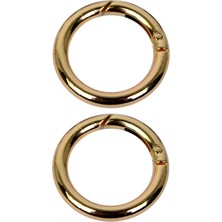 Emtory Home 10 Adet Gold Yaylı Metal Halka - Kararmaz -2,5 cm - Çanta Aksesuarı