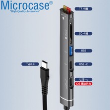 Microcase USB 3.0 Type-C 5in1 Port Çoklayıcı Hub Alüminyum Slim Kasa - AL4123