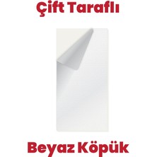 Çift Taraflı Beyaz Köpük Bant 100 Adet 20X40MM Hazır Kesim Diecut