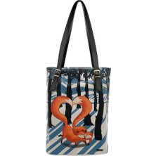 Kadın Vegan Deri Çok Renkli Omuz Çantası - Cuddling Season Tasarım