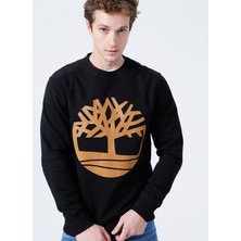 Timberland O Yaka Siyah Erkek Sweatshırt TB0A2BJ8P561 Core Logo Crew Bb