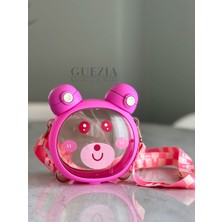 Guezia Ayıcık Bear Matara | 750 ml Askılı Ayıcık Matara Pembe