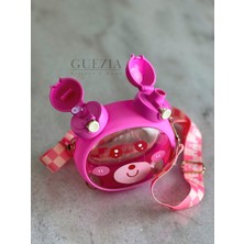 Guezia Ayıcık Bear Matara | 750 ml Askılı Ayıcık Matara Pembe