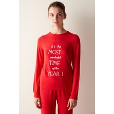 Penti Wonderful Termal Kırmızı Pijama Takımı