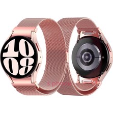 SPHONE Samsung Galaxy Watch 6 Classic 47MM Saat Kordonu Metal Tel Örgü Işlemeli Mıknatıslı Magnet Strap