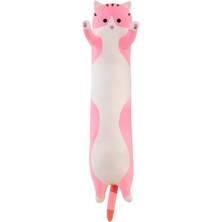 Bolabola Kedi Peluş Oyuncaklar Dekoratif Oyuncak Uzun Kedi Yastık Peluş Oyuncaklar (Pembe) (Yurt Dışından)