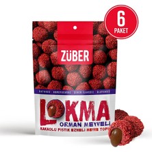 Züber Lokma Orman Meyveli Kakaolu Fıstık Ezmeli Meyve Topu 96 gr x 6 Paket