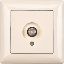 Günsan Elektrik Günsan Visage Krem Tekli Uydu Prizi F Konnektörlü (Geçişli-Sonlu)
