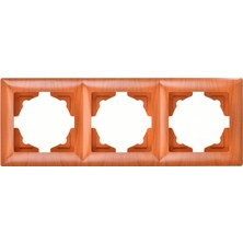 Günsan Elektrik Günsan Visage Meşe Üçlü Çerçeve