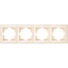 Günsan Elektrik Günsan Visage Krem Dörtlü Çerçeve